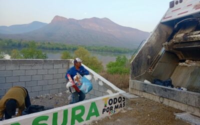 Tras Semana Santa, recogen toneladas de basura en en comunidades rurales de Ramos Arizpe