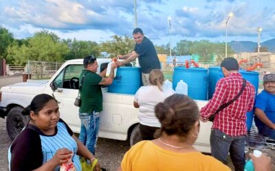 Llevan apoyo de agua potable a familias del ejido San José de los Nuncio